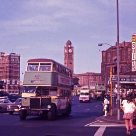 George Street at Broadway, Harris Street and Regent Street Railway Square Sydney, 1979