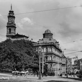 View west along Bridge Street Sydney, circa 1902