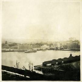 View over Circular Quay from the Sydney Harbour Bridge, circa 1937-1938