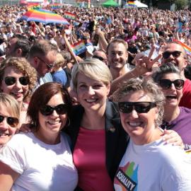 Tanya Plibersek at the Marriage Equality Rally for YES vote, YES Rally, Prince Alfred Park Surry Hills, 2017