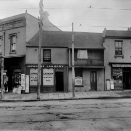 Glass Negative - Japanese laundry in Crown Street Surry Hills, circa 1913