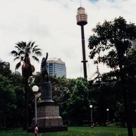Captain Cook Memorial and Sydney Tower Hyde Park, circa 1990-1995