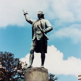 Captain Cook Memorial Statue in southern section of Hyde Park Sydney, circa early 1990s