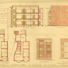 Plan - Block of flats, Lots 12-14 Ormond Street Paddington, 1926
