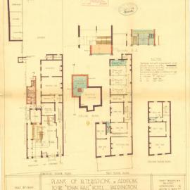Plan - Alterations and additions, Town Hall Hotel, Oxford Street Paddington, 1926