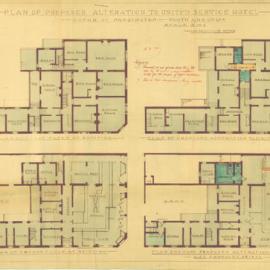 Plan - Alterations, United Service hotel, Oxford Street Paddington, 1926