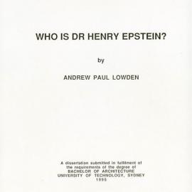 Who is Dr Henry Epstein? By Andrew Paul Lowden