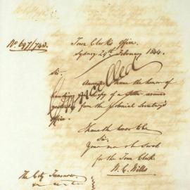 Letter - Instruction to suspend Mr McDermot's salary as instructed, 1844