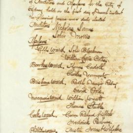 Letter - Notice detailing auditors elected on 1 March 1844