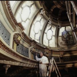Restoration of Sydney Town Hall, Vestibule cupola, George Street Sydney, 1991