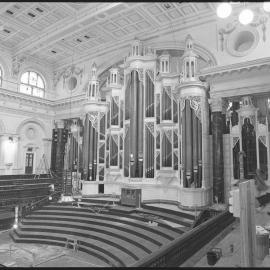 Restoration of Sydney Town Hall, organ and stage, George Street Sydney, 1991