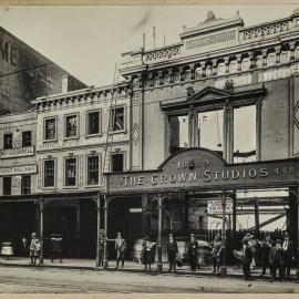 Print - The Crown Studios fire in George Street, 1919