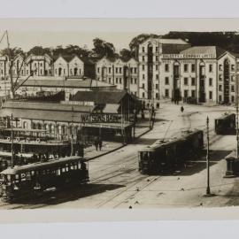 Ferry and tram interchange, Alfred Street Circular Quay, 1908