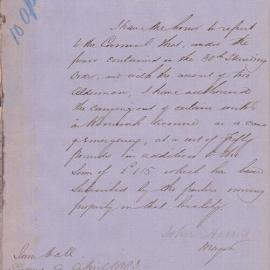 Report on formation of Womerah Avenue, Barcom Glen Estate, Darlinghurst, 1882-1883