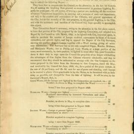 Report of Lighting Committee on the subject of Lighting the City, 1850-1851