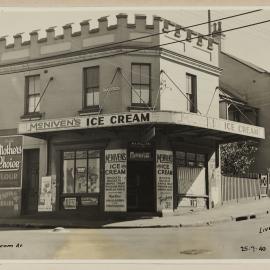 Print - Corner store, Barcom Avenue and Liverpool Street Darlinghurst, 1940