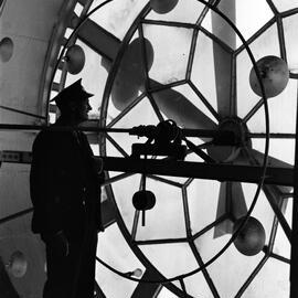 Inside the clock tower, Central Railway Station Sydney, 1950s