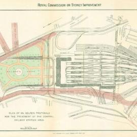 Map - Royal Commission on Sydney Improvement - No 23 - N Selfe - Central Railway Station, circa 1908-1909