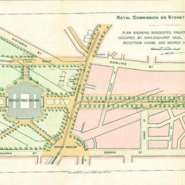 Map - Royal Commission on Sydney Improvement - No 50 - Darlinghurst Gaol, circa 1908-1909