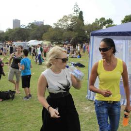Refreshing themselves after the day, Victoria Park, Mardi Gras Fair Day, 2013