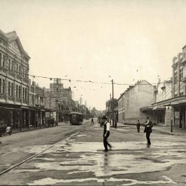 Print - Flinders Street near Taylors Square Surry Hills, 1916