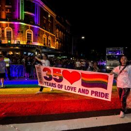 Near Courthouse Hotel, Sydney Gay & Lesbian Mardi Gras, 2013