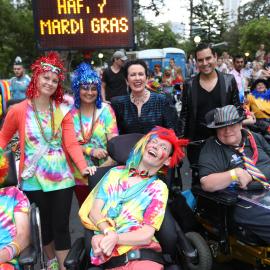 Lord Mayor Clover Moore and Alex Greenwich, Sydney Gay & Lesbian Mardi Gras, 2014