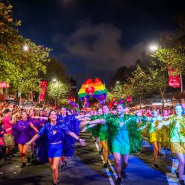 Large Australia balloon and City of Sydney marchers, Sydney Gay & Lesbian Mardi Gras, 2018