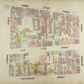 Plans of Sydney (Doves), 1880: Map 12 - Blocks 31, 32