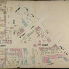 Plans of Sydney (Doves), 1880: Map 45 - Blocks 110, 111, 112, 113