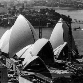 Opera House nearing completion, Bennelong Point Sydney, circa 1970s