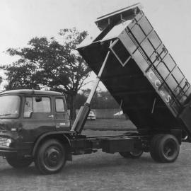 Bedford lorry with tip tray raised