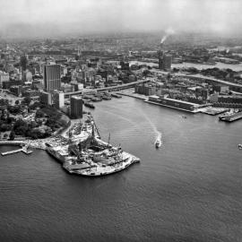 Aerial photograph of Circular Quay, 1960s 