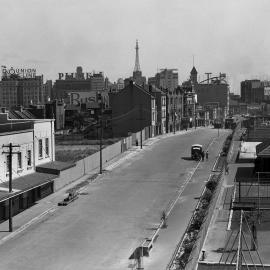 View looking south of York Street North (also known as Cumberland St), The Rocks, 1940