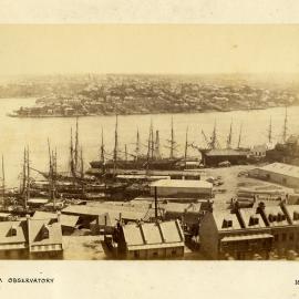 View across Darling Harbour towards East Balmain from Observatory Hill, 1882
