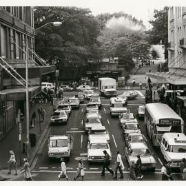 Market Street, looking towards St James Station Sydney, 1970