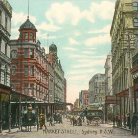 Postcard of Market Street Sydney, 1900
