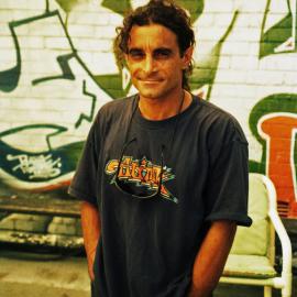 Tony Spanos at the Graffiti Hall of Fame, Botany Road Alexandria, circa 1993