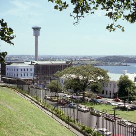View from road leading up to Observatory Hill Millers Point, 1980