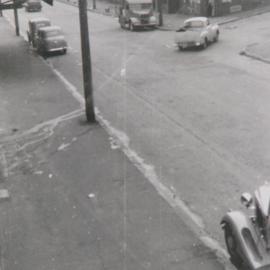 View of street and houses, corner Abercrombie Street and Caroline Street Darlington, 1953 | 2 votes
