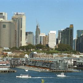 South easterly view from Blues Point of construction of World Square, 2003