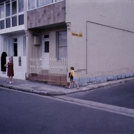 Corner block of two-storey terraces, St Johns Road Glebe, 1970