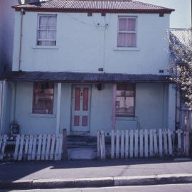 Two-storey house with white picket fence, Foss Street Forest Lodge, 1970