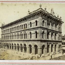 Stage one of the General Post Office building nearing completion, George Street Sydney, 1872