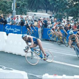 Cycling leg of the Women's Triathlon, College Street, Sydney, 2000