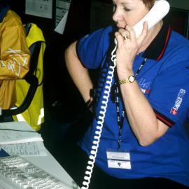 Manning the phones, Town Hall House, Sydney, 2000