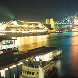Circular Quay at night during Olympics, Sydney Harbour, 2000 | 2 votes