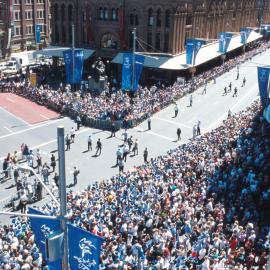 Crowd at the Olympic Athletes Tickertape Parade and Civic Reception, George Street, Sydney, 2000
