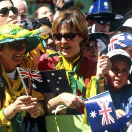 Part of the crowd for the Olympic Athletes Tickertape Parade and Civic Reception, at Sydney, 2000