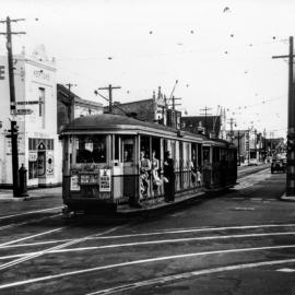 Tram to Railway Square in Botany Road Waterloo, 1953